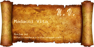 Madacsi Vita névjegykártya